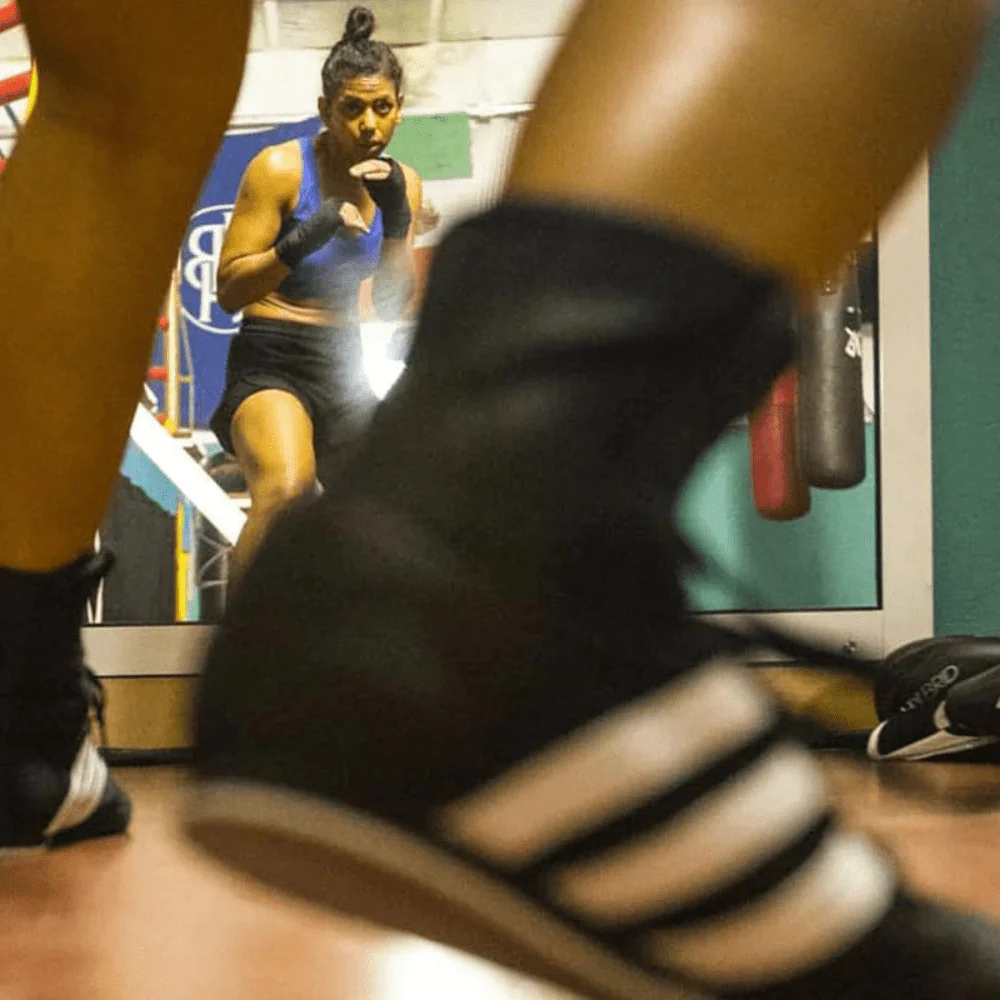 adidas Box Hog II Boxing Boots Black/White - Image 5