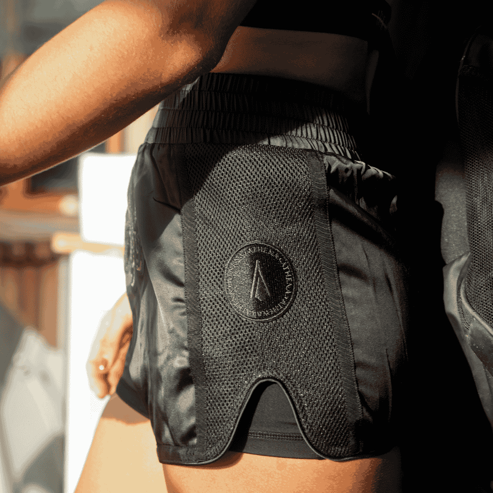 Athena Artemisia Black Muay Thai Shorts - Image 3